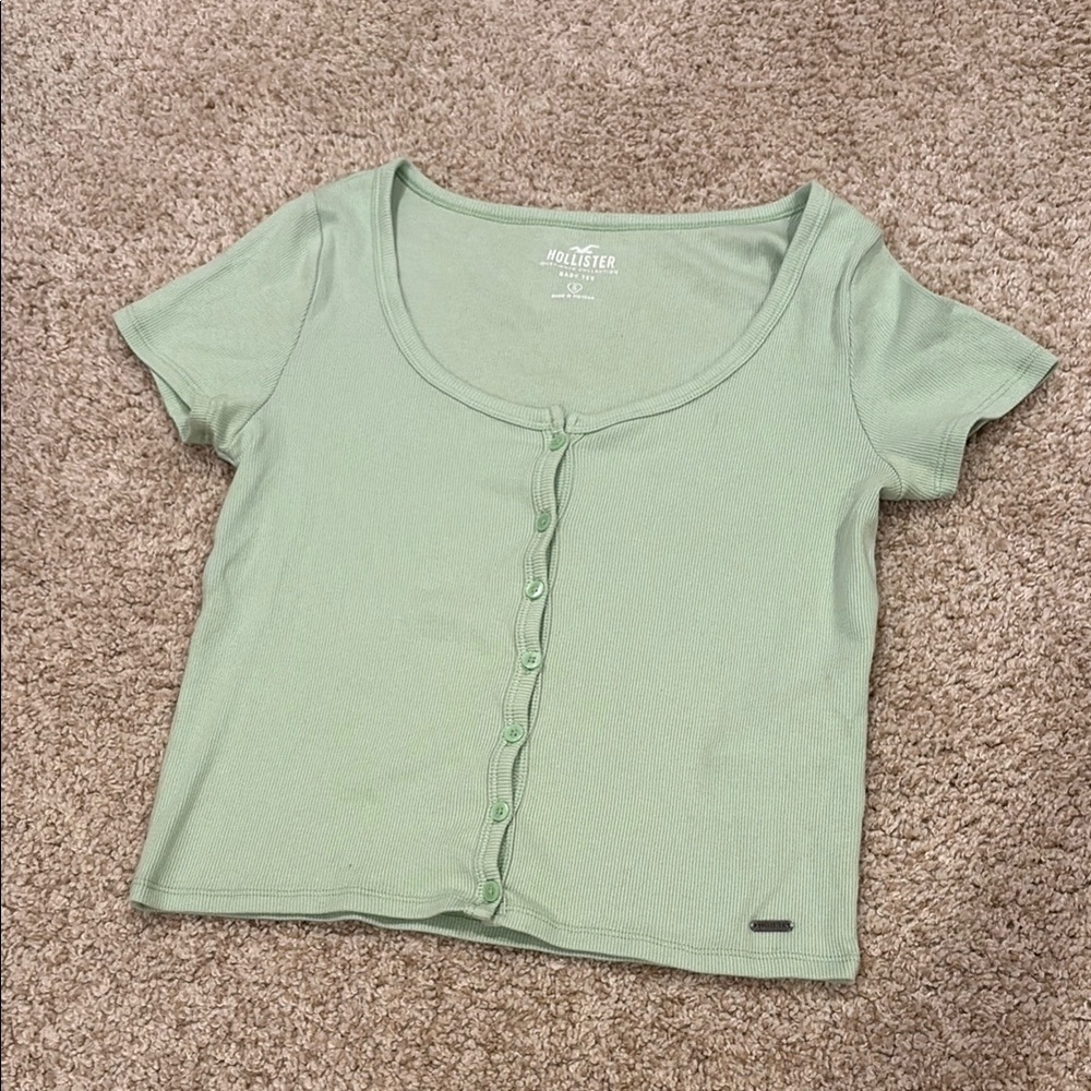 Hollister Pastel Green Baby Tee